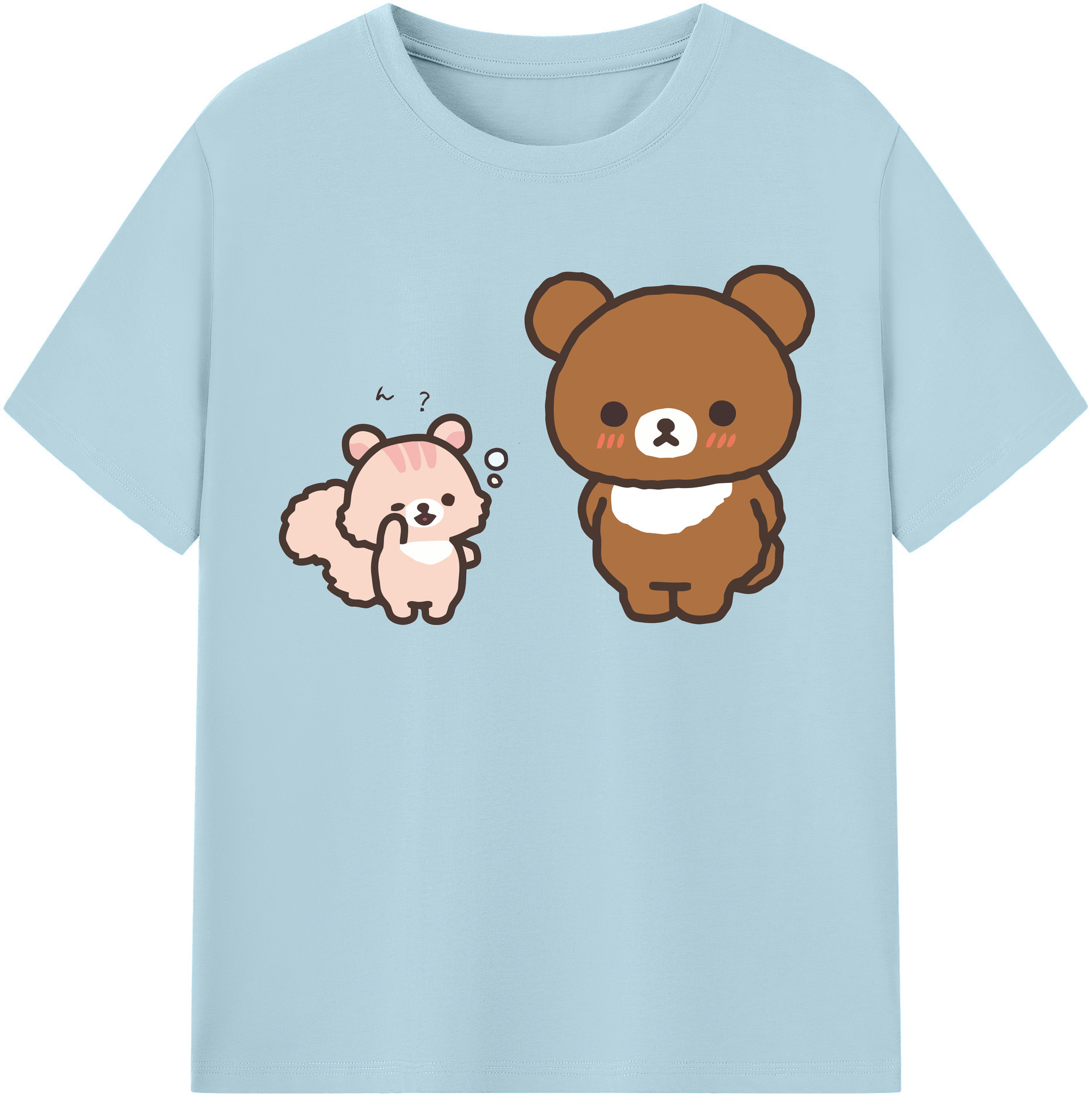（画像用） リラックマ リラックマ キイロイトリ Rilakkuma Korilakkuma Kiiroitori 綿100％半袖Tシャツ（フロントプリント）